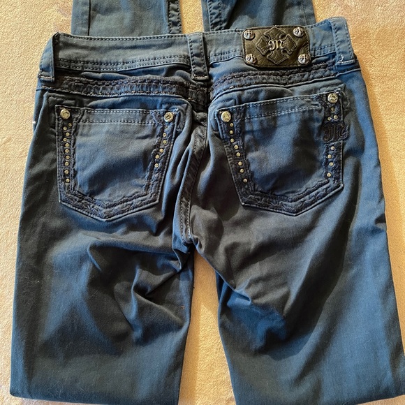 Miss Me, size 27, inseam 32, Skinny & TEAL! - Picture 3 of 5